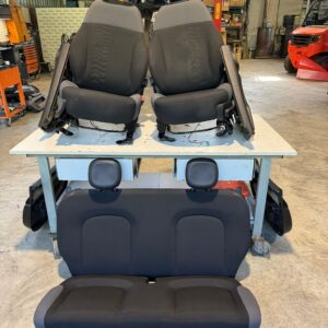 Interno tappezzeria sedili in tessuto nero Fiat Panda 312