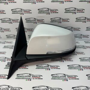 Specchietto retrovisore sinistro originale bianco BMW Serie 3 F30 / F31